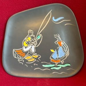 Vintage Ruscha Keramik German Decorative Plate